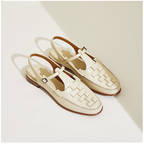 Woven leather slingback sandal, detail view 2