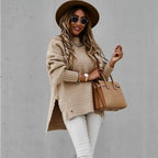 Halv rullekrave sweater, set bagfra