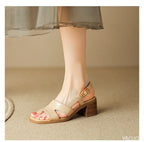 Square toe leather slingback, detail view 6