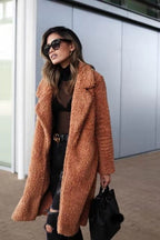 Lang Teddy Fleece Frakke til Damer – styling-eksempel
