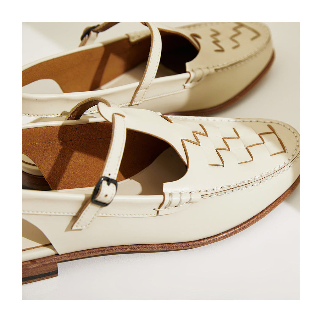 Woven leather slingback sandal, detail view 3