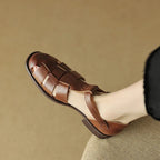 Handwoven leather T-strap sandal, detail view 20