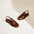 Woven leather slingback sandal, detail view 14