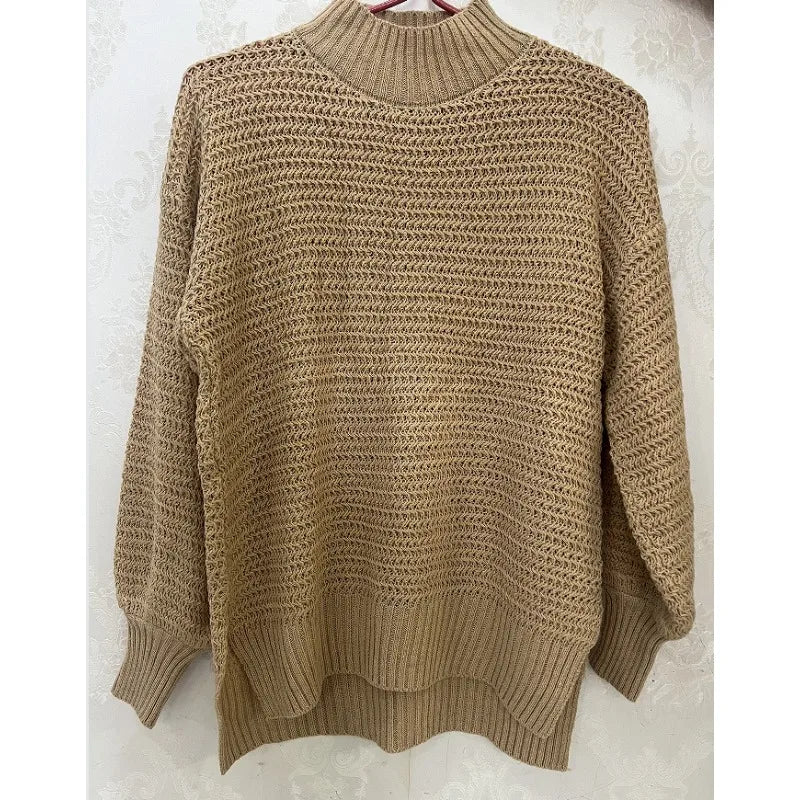 Løstsiddende pullover med lange ærmer