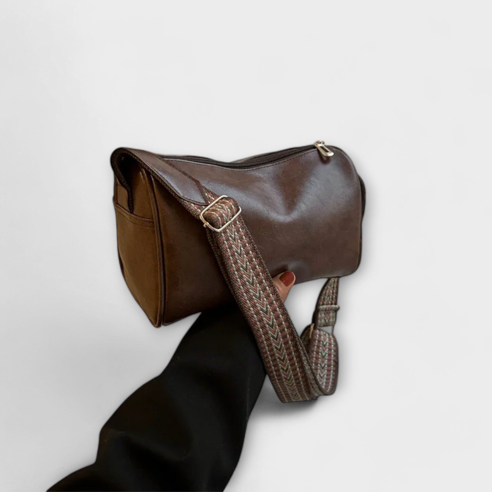 Crossbody taske i farven brun