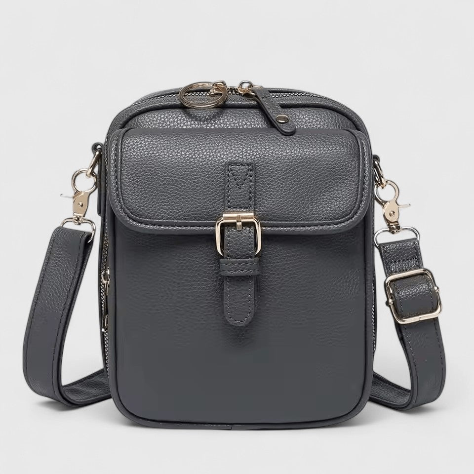 Crossbody taske i farven mørkerød