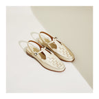 Woven leather slingback sandal, detail view 12