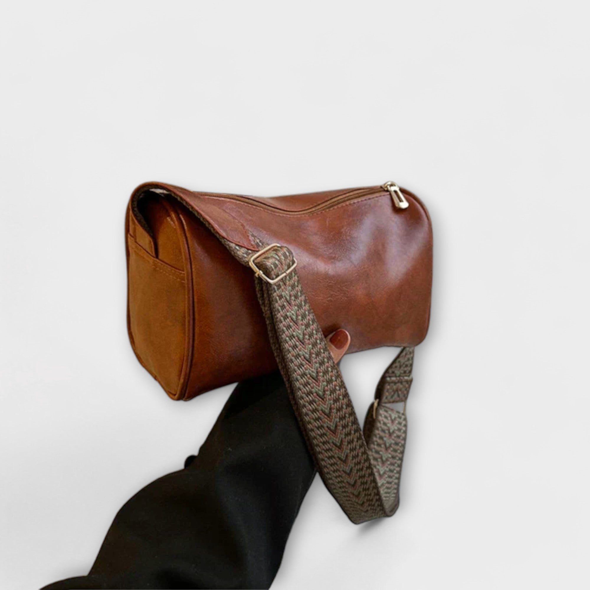 Crossbody taske i farven beige