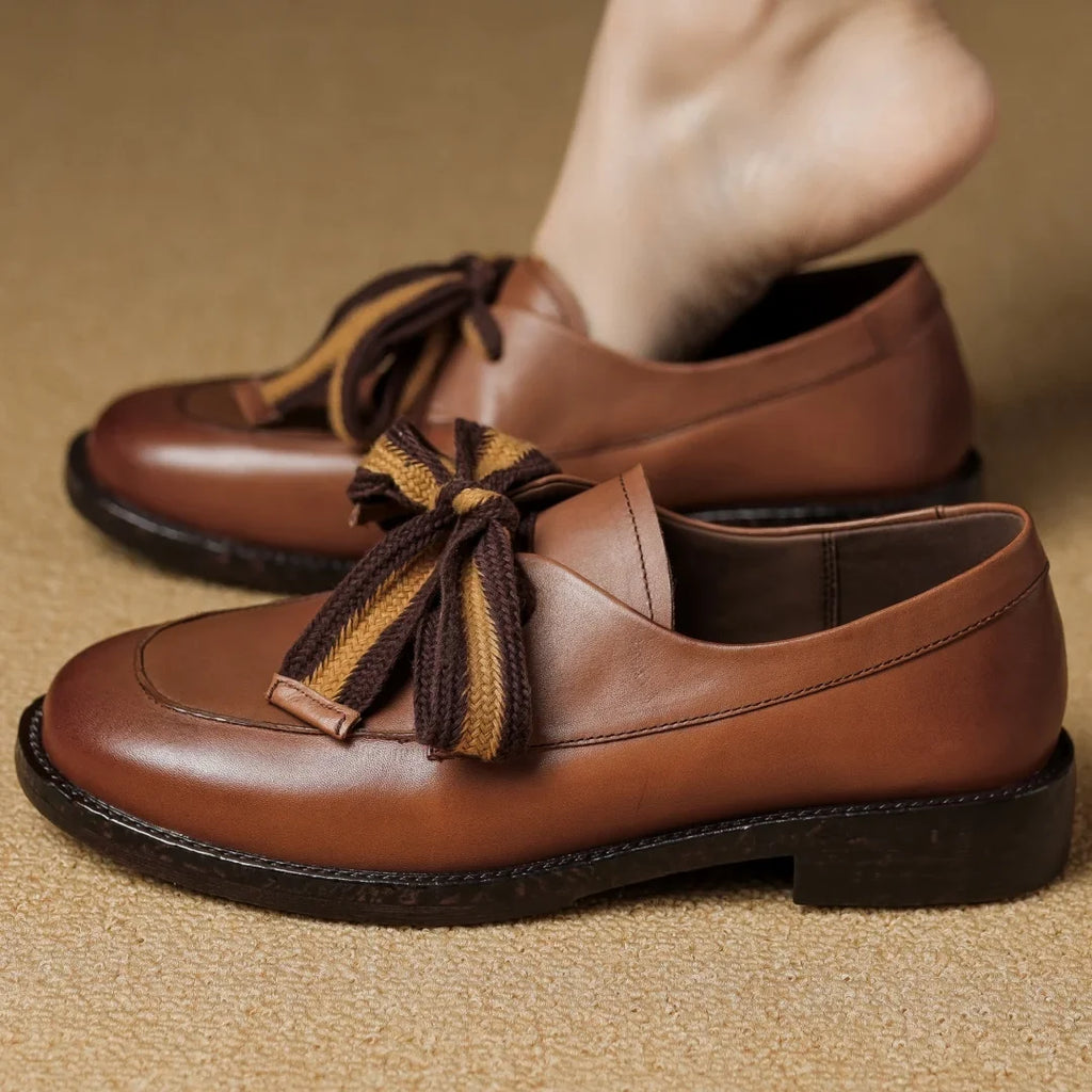 Two-tone woven leather loafer, detail view 5