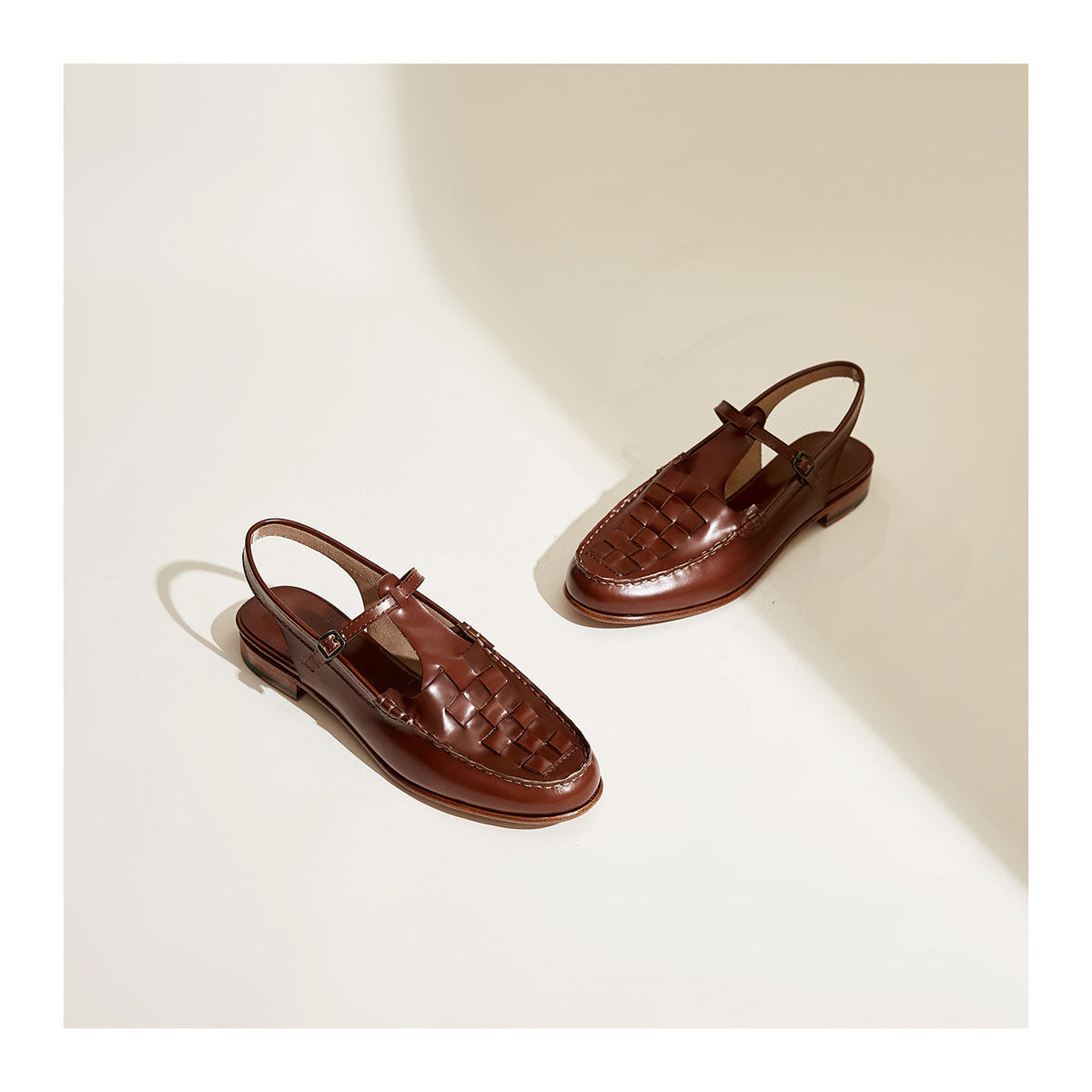 Woven leather slingback sandal, detail view 7