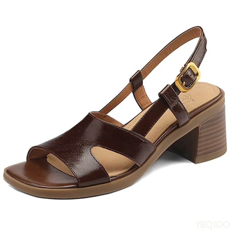 Square toe leather slingback, detail view 7
