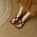 Leather cross strap sandal, detail view 13
