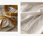Embroidered linen A-line skirt, detail view 22