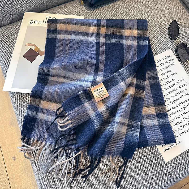 Australsk uldponcho, mål og størrelse illustreret