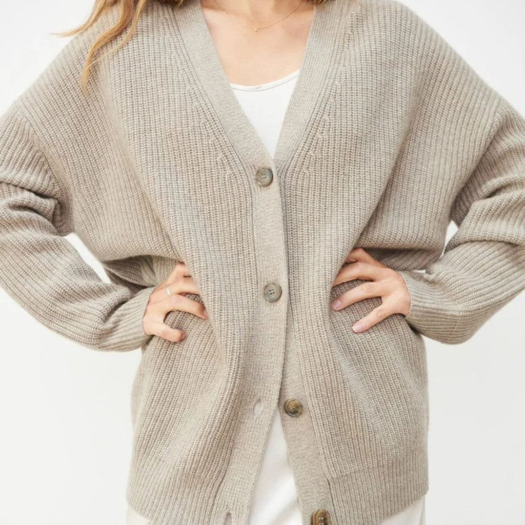 Oversized Cardigan med Knapper til Damer – detaljebillede