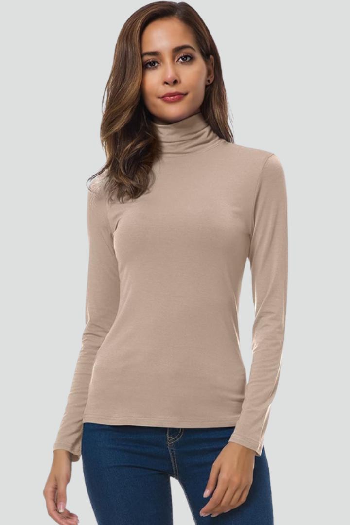 Enkel Rullekrave Sweater til Damer – detalje 10