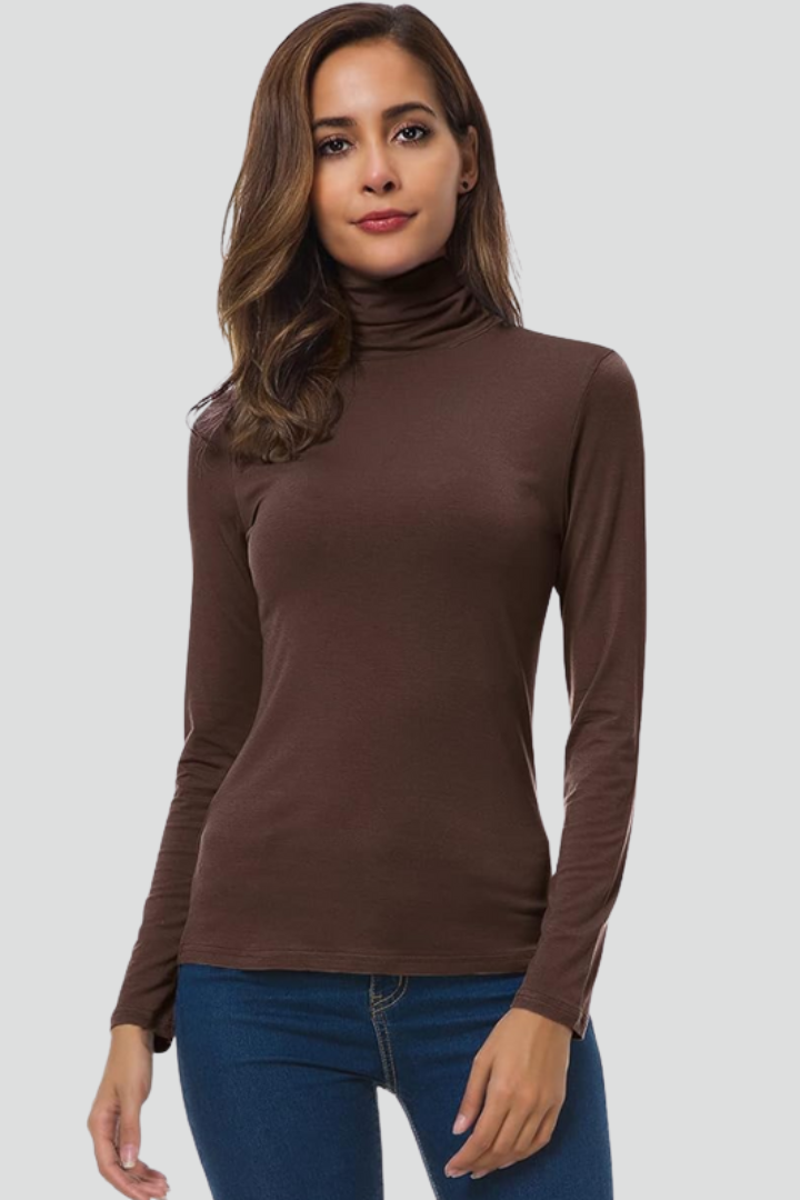 Enkel Rullekrave Sweater til Damer – detalje 9