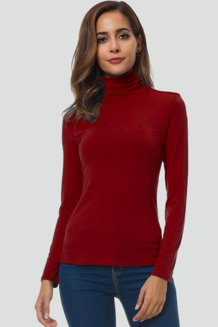 Enkel Rullekrave Sweater til Damer – detalje 2
