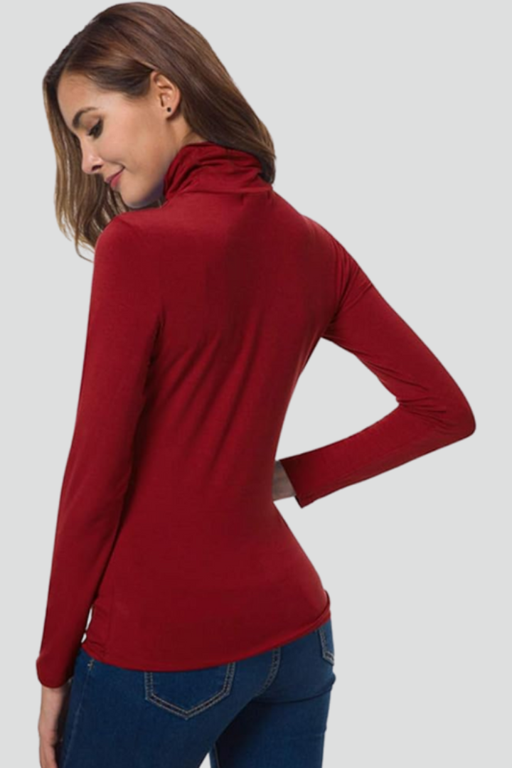 Enkel Rullekrave Sweater til Damer – detalje 4