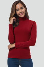 Enkel Rullekrave Sweater til Damer – detalje 6