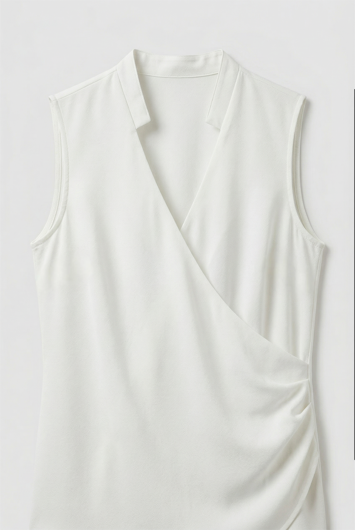 Sleeveless wrap top, model shot 3