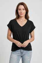 Twist-front V-neck top, model shot 1