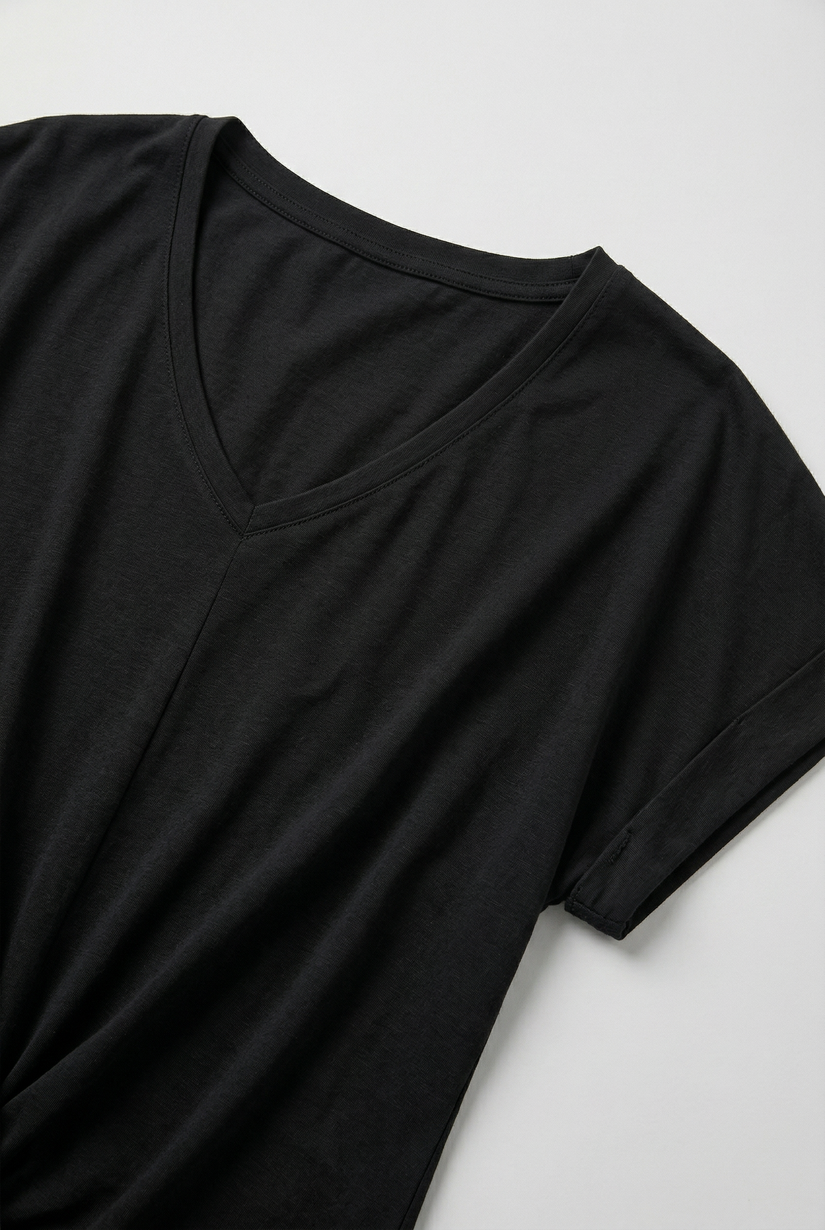 Twist-front V-neck top, model shot 3