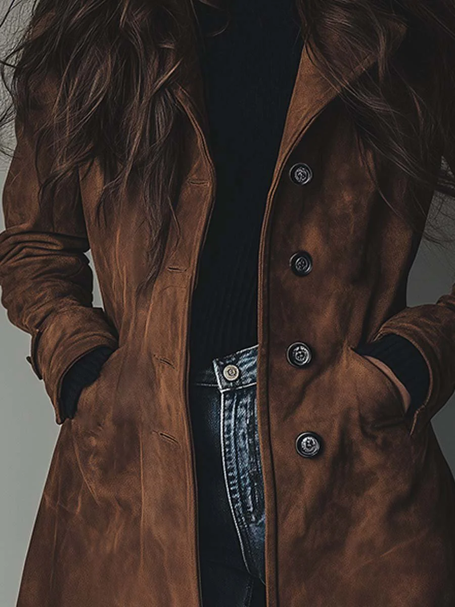 Klassisk Trenchcoat med Vintage Detaljer til Damer – detalje 3