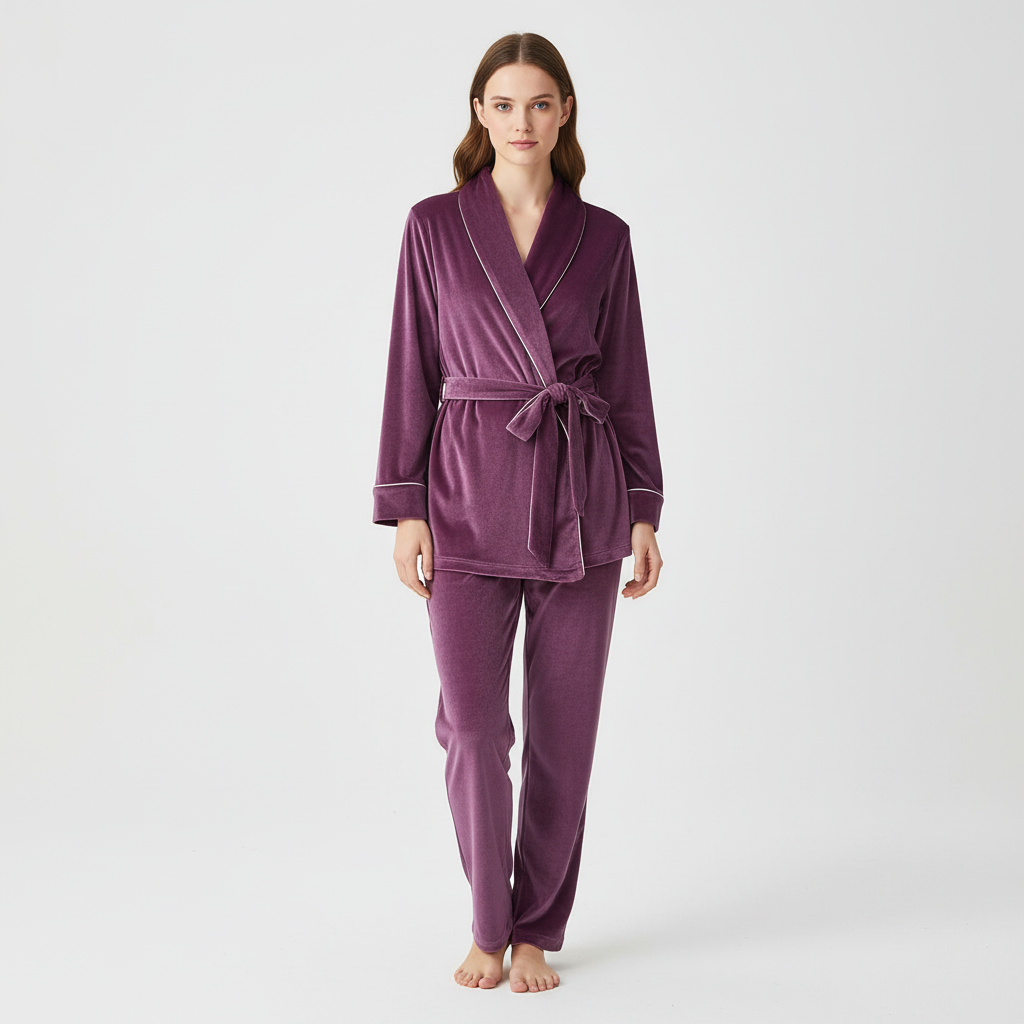 Varmt Pyjamasæt i Blødt Materiale til Damer – styling
