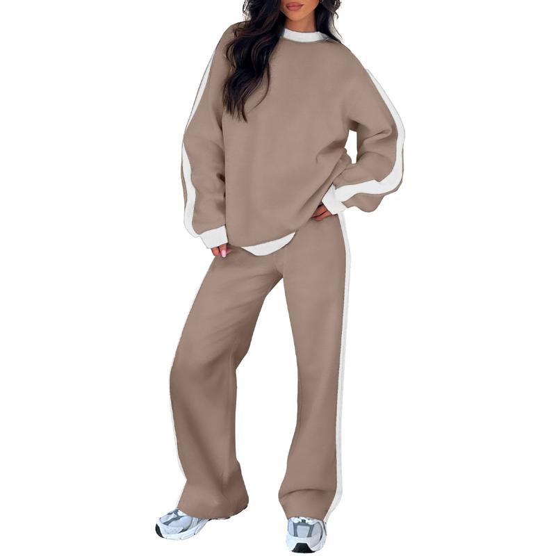 Løstsiddende Loungewear-Sæt med Lige Ben til Damer – på krog