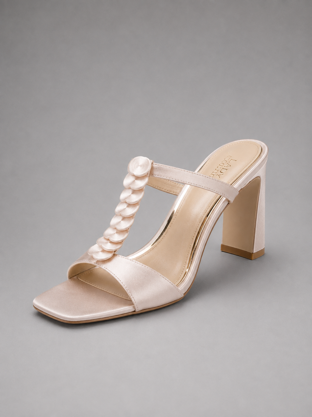 Elodie | Blush Petal Block-Heel Sandals