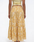 Boho paisley tiered maxi skirt, detail view 20