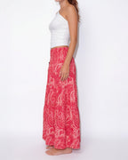 Boho paisley tiered maxi skirt, detail view 13