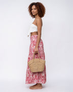 Boho paisley tiered maxi skirt, detail view 4