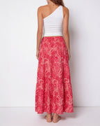 Boho paisley tiered maxi skirt, detail view 14