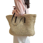 Strandtaske i farven beige