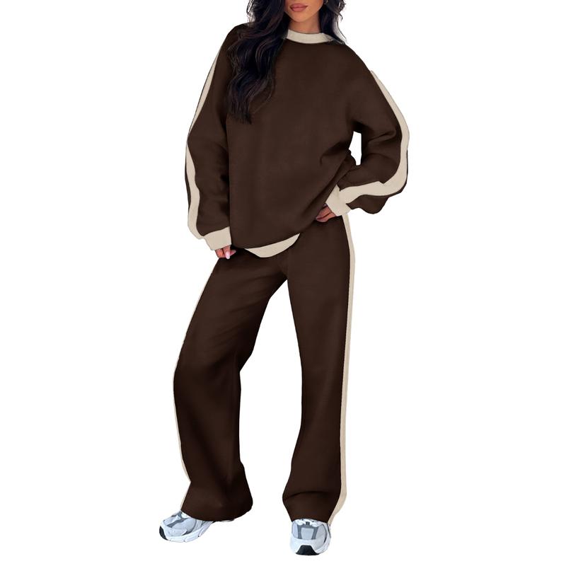 Løstsiddende Loungewear-Sæt med Lige Ben til Damer
