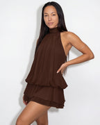 Chiffon halter mini dress, detail view 19