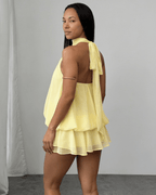 Chiffon halter mini dress, detail view 8