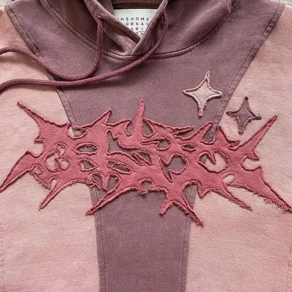 Hoodie til damer i Sort/Brun med hætte og kangurulomme