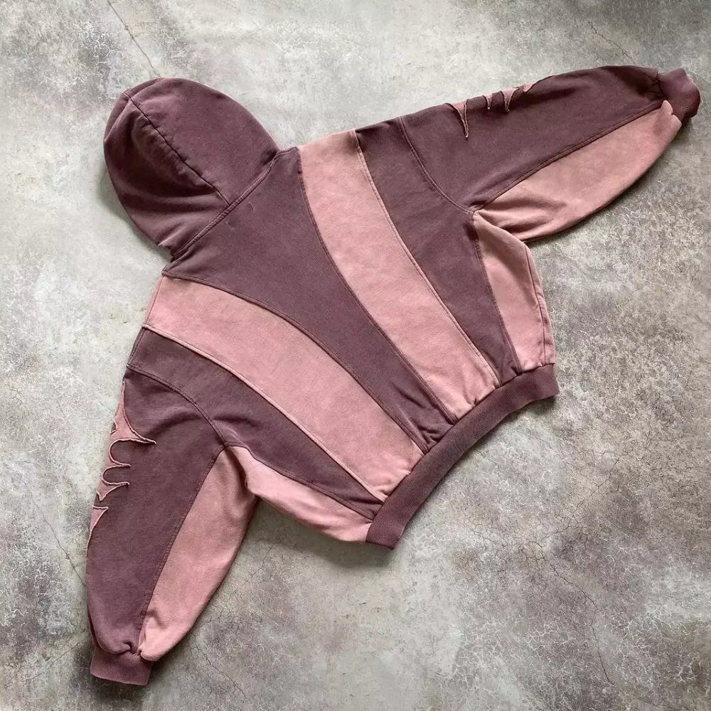 Hoodie til damer i Sort/Brun, detalje af ærme