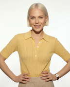Ribbed knit polo top, detail view 5