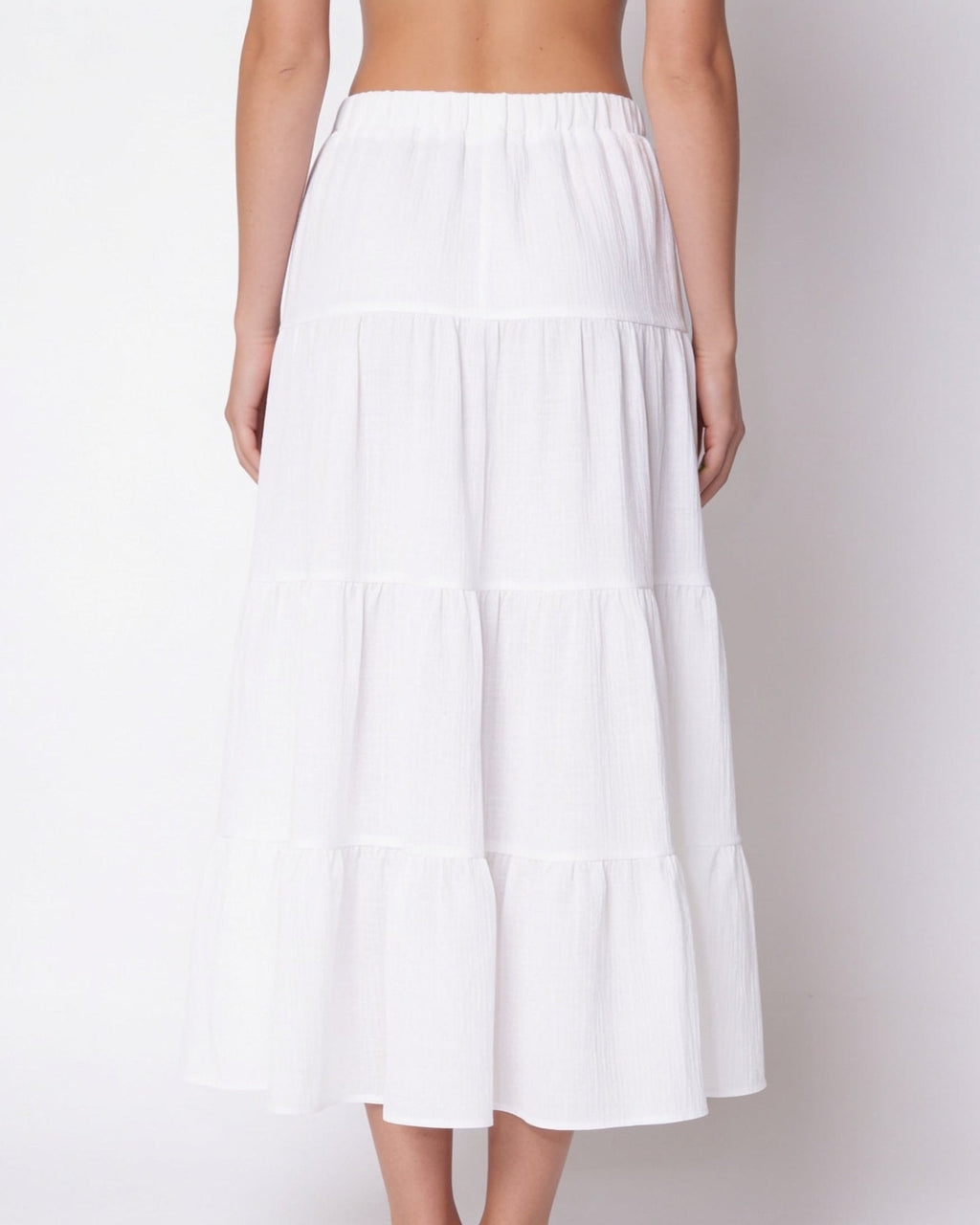 Drawstring tiered midi skirt, detail view 11
