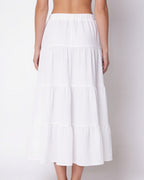 Drawstring tiered midi skirt, detail view 11