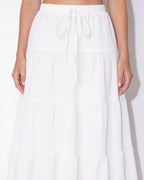 Drawstring tiered midi skirt, detail view 12