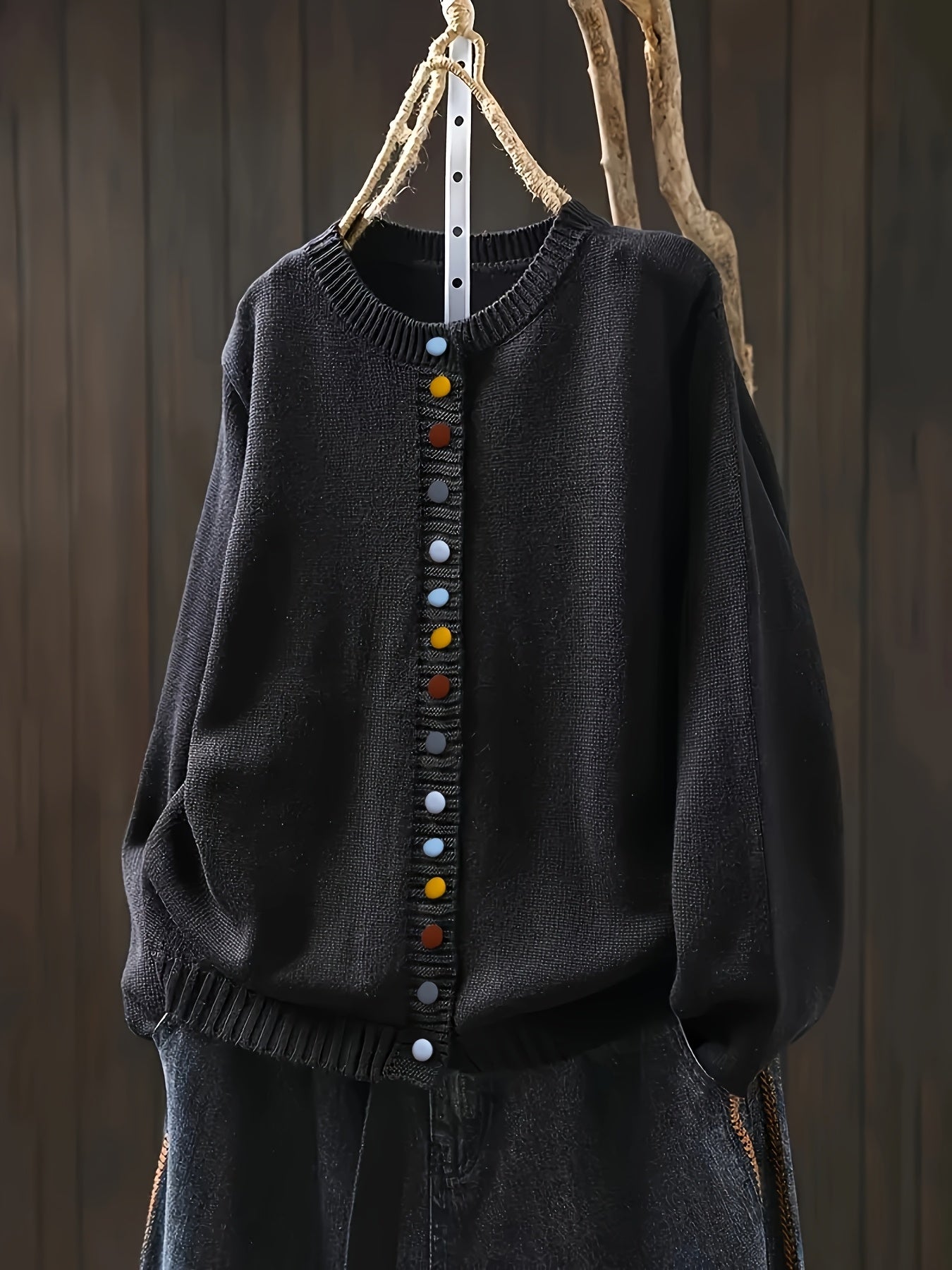 Elegant Cardigan med Knapper
