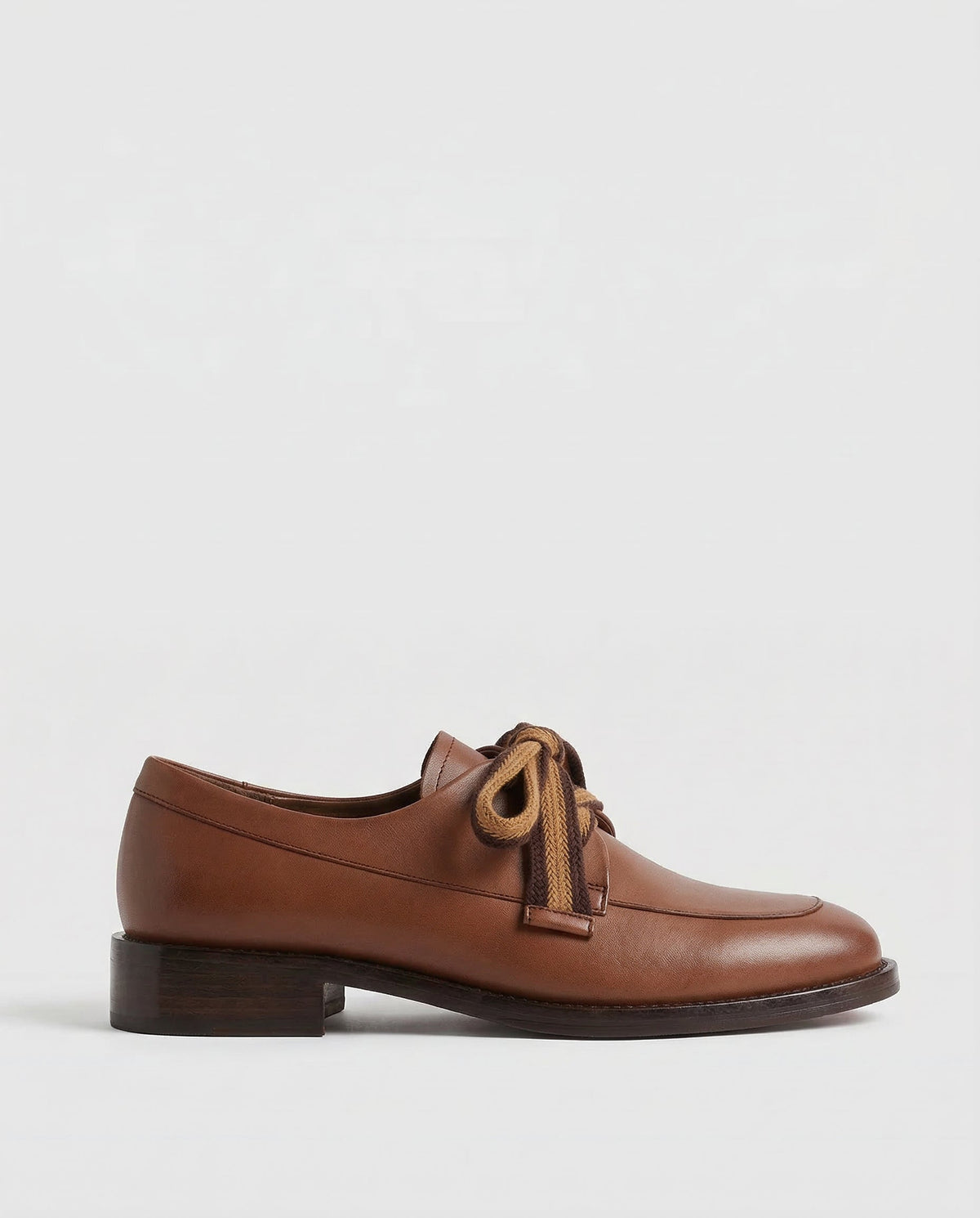 Two-tone woven leather loafer in Brown