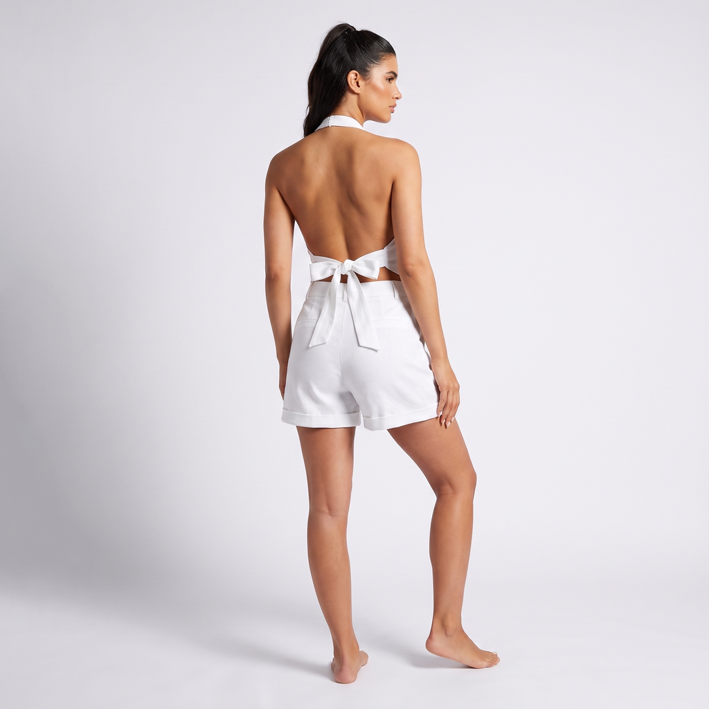 Sleeveless knit vest and shorts co-ord, alternate view 5