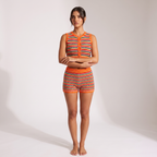 Knitted vest and high-waisted shorts set, alternate view 4