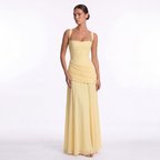 Chiffon maxi dress with lace-up back, alternate view 6